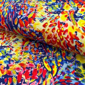 Dzianina VISCOSE LYCRA HEAVY Watercolor Abstract design A digital print