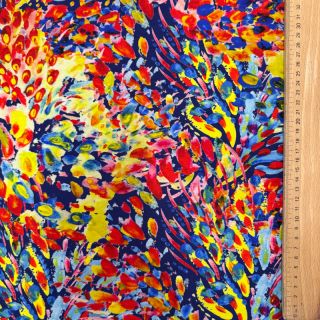 Úplet VISCOSE LYCRA HEAVY Watercolor Abstract design A digital print