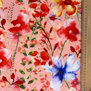 Dzianina VISCOSE LYCRA HEAVY Summer flowers design C digital print