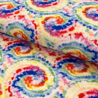 Dzianina VISCOSE LYCRA HEAVY Tie dye design A digital print