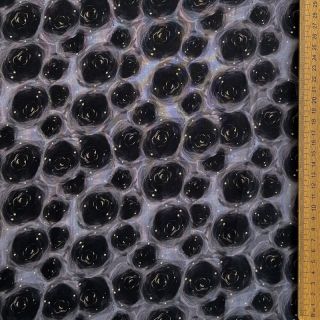 Viskóza RAYON POPLIN Black holes design D digital print