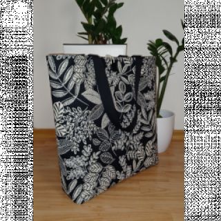Tkanina dekoracyjna jacquard Valerian allover noir