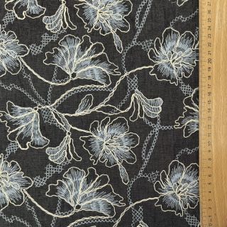 Bawełna JEANS EMBROIDERY Lisa design C
