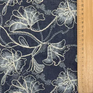 Bawełniana tkanina JEANS EMBROIDERY Lisa design A