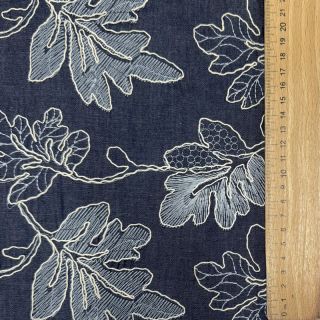 Bawełniana tkanina JEANS EMBROIDERY Lisa design B