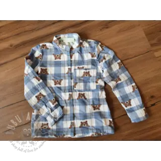 Bawełniana tkanina FLANNEL Bear check jeans