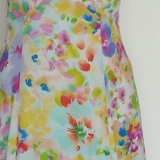 Wiskoza STRETCH Watercolour flowers design A digital print