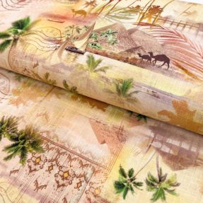 Len wiskoza Egypt design B digital print