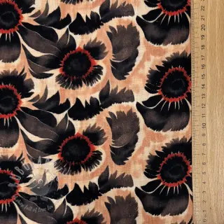 Tkanina wiskozowa z lnem Sunlower design B digital print