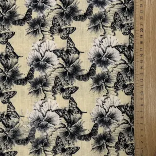 Tkanina wiskozowa z lnem Hibiscus digital print