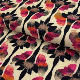 Len wiskoza Artificial flower design B digital print