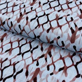 Len wiskoza Ivy Diamonds design A digital print