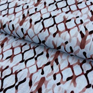Len wiskoza Ivy Diamonds design A digital print