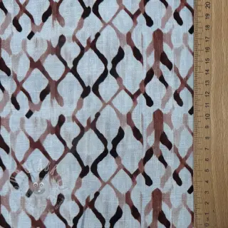 Tkanina wiskozowa z lnem Ivy Diamonds design A digital print