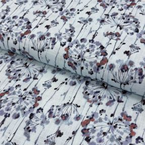 Tkanina wiskozowa z lnem Agapanthus design B digital print