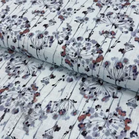 Tkanina wiskozowa z lnem Agapanthus design B digital print