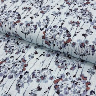 Viskóza s ľanom Agapanthus design B digital print