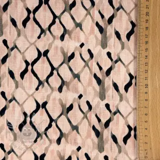 Tkanina wiskozowa z lnem Ivy Diamonds design B digital print