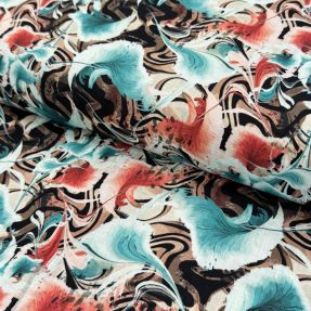 Len wiskoza Paint chaos design B digital print