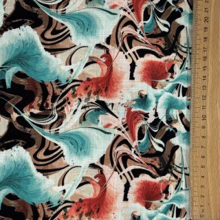 Len wiskoza Paint chaos design B digital print