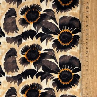 Len wiskoza Sunlower design A digital print