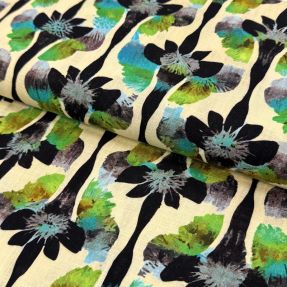 Len wiskoza Artificial flower design A digital print