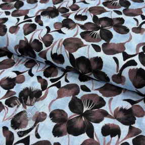 Tkanina wiskozowa z lnem Lotus design A digital print