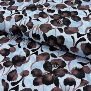Len wiskoza Lotus design A digital print
