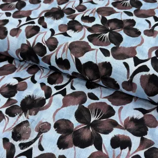 Tkanina wiskozowa z lnem Lotus design A digital print