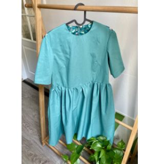 Popelina bawełniana cyan