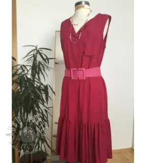 Bawełniany popelin cerise