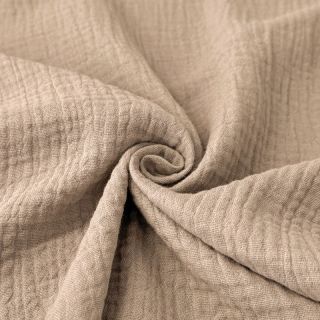 Podwójna gaza/muślin 160 cm sand