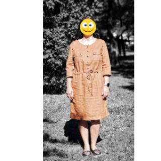 Len enzymatycznie prany mustard