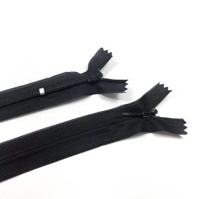 Ukryty zamek kryty nierozdzielny 25 cm black