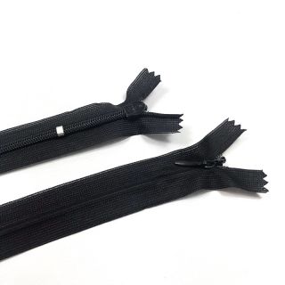 Ukryty zamek kryty nierozdzielny 25 cm black