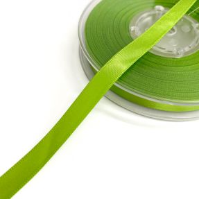 Wstążka satynowa dwustronna 9 mm lime