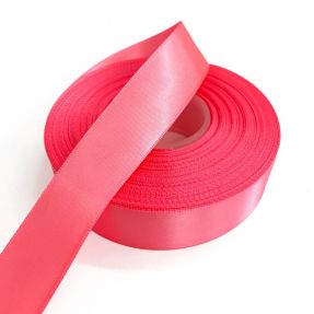 Wstążka satynowa dwustronna 25 mm neon pink