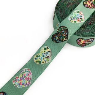 Wstążka Hearts dark mint