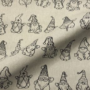 Tkanina dekoracyjna Linenlook premium Tomte Jolly Line