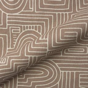 Tkanina dekoracyjna Linenlook premium Curve Maze Line