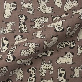 Tkanina dekoracyjna Linenlook premium Dog Wildlife Art