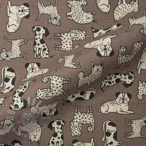Tkanina dekoracyjna Linenlook premium Dog Wildlife Art