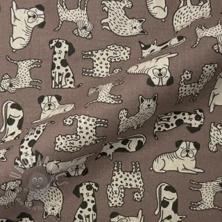 Tkanina dekoracyjna Linenlook premium Dog Wildlife Art