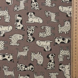 Tkanina dekoracyjna Linenlook premium Dog Wildlife Art