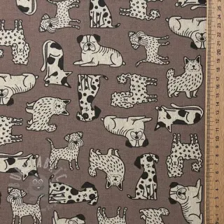 Tkanina dekoracyjna Linenlook premium Dog Wildlife Art