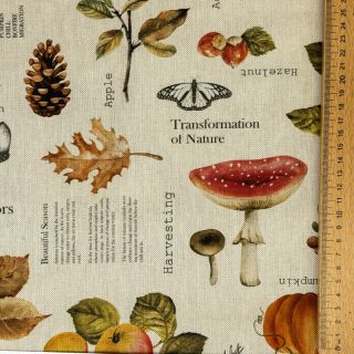 Tkanina dekoracyjna Linenlook Fall Harvest Recipe digital print
