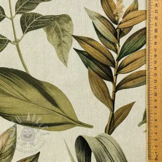 Tkanina dekoracyjna Linenlook Botanic Bold Leaf digital print