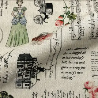 Tkanina dekoracyjna Linenlook Regal Newspaper digital print