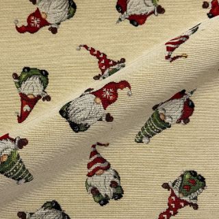 Tkanina dekoracyjna GOBELIN PREMIUM Tomte Holiday Joy