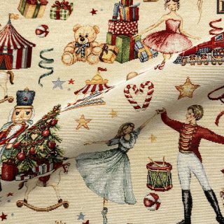 Tkanina dekoracyjna GOBELIN PREMIUM Xmas Fairytale Play